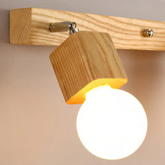Aplique de baño de madera estilo nórdico multiluz LED