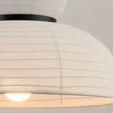 Lámpara colgante de tela blanca LED Wabi Sabi para comedor
