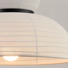 Lámpara colgante de tela blanca LED Wabi Sabi para comedor