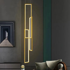 Lampara colgante para escalera rectangular LED moderna