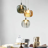 Lámpara colgante de cristal moderna LED regulable en altura para comedor