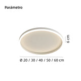 Plafón circular de techo minimalista con LED de luz suave blanco para dormitorio