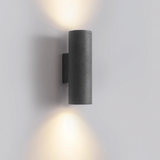 Aplique de pared exterior bidireccional de cemento cilíndrico IP65 moderno