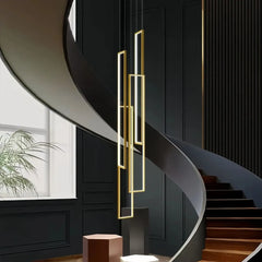 Lampara colgante para escalera rectangular LED moderna
