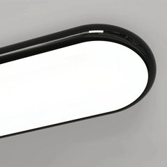 Plafón de techo ovalado LED regulable nórdico para pasillo