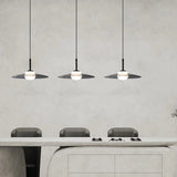 Lámpara colgante de cristal moderna LED regulable ahumada en forma de disco