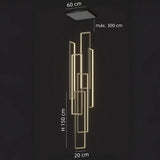 Lampara colgante para escalera rectangular LED moderna