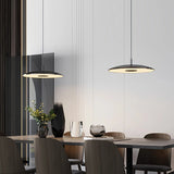 Lámpara colgante moderna LED regulable tipo plato para comedor
