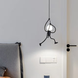 Lámpara colgante de diseño moderno con figura humana LED para comedor