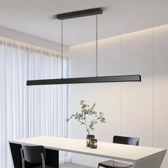 Lámpara lineal colgante LED regulable minimalista para comedor