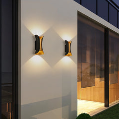 Aplique exterior bidireccional LED de metal diseño moderno para porche