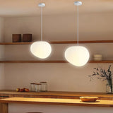 Lámpara colgante nórdica blanca LED de diseño orgánico para comedor
