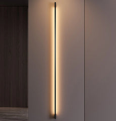 Aplique de Pared LED Lineal de Diseño Minimalista en Negro
