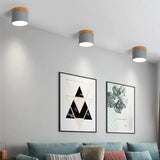 Foco de superficie nórdico LED cilíndrico color Macaron para pasillo