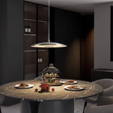 Lámpara colgante moderna LED regulable tipo plato para comedor