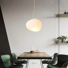 Lámpara colgante nórdica blanca LED de diseño orgánico para comedor