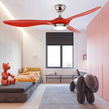 Ventilador de techo 3 aspas con luz LED silencioso 132 cm moderno para salón