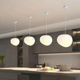 Lámpara colgante nórdica blanca LED de diseño orgánico para comedor