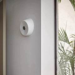 Aplique de pared de vidrio vintage en tono crema para pasillo