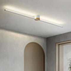 Lámpara de techo lineal moderna de metal LED para salón