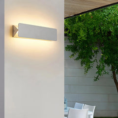 Aplique de pared rectangular blanco LED orientable moderno para dormitorio