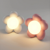 Aplique de pared floral LED moderno de resina para dormitorio