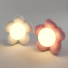 Aplique de pared floral LED moderno de resina para dormitorio