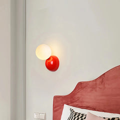 Aplique de pared esfera nórdico LED de acrílico para mesita de noche