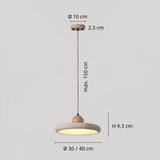 Lámpara colgante de travertino nórdica LED redonda para comedor