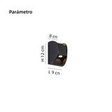 Aplique de pared exterior bidireccional LED de aluminio negro IP65 para porche