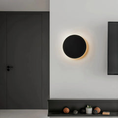 Aplique de pared redondo minimalista LED táctil regulable para salón
