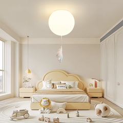 Lámpara de techo infantil oso con globo LED luz suave dormitorio