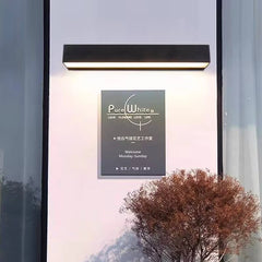 Aplique de Exterior Pared LED Moderno Negro de Metal Largo