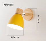 Aplique de lectura LED orientable en tonos macaron para mesita de noche