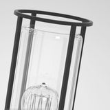 Baliza solar LED de jardín IP65 diseño farol negro moderno