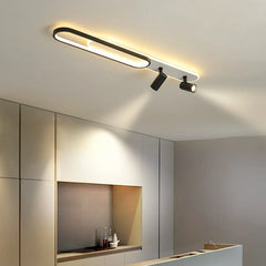 Foco de techo orientable regulable de metal de estilo moderno para pasillo