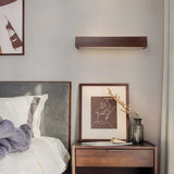 Aplique baño de madera LED rectangular para espejo moderno