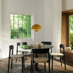 Lampara colgante tipo campana de metal diseño moderno regulable en altura para comedor