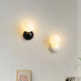 Aplique de pared esfera nórdico LED de acrílico para mesita de noche