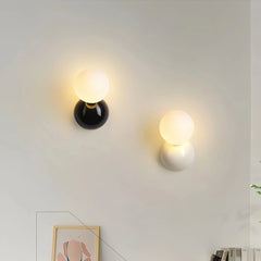 Aplique de pared esfera nórdico LED de acrílico para mesita de noche