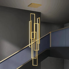 Lampara colgante para escalera rectangular LED moderna