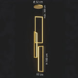 Lampara colgante para escalera rectangular LED moderna