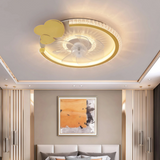 Ventilador de techo infantil con luz LED y motor DC silencioso dorado
