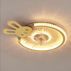 Ventilador de techo infantil con luz LED y motor DC silencioso dorado