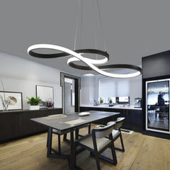 Lámpara Colgante LED Moderna Regulable en Forma de Nota Musical para Comedor