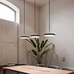 Lámpara colgante redonda moderna LED regulable para comedor