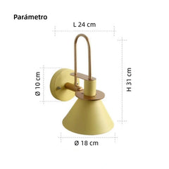 Aplique de Pared Nórdico de Metal para Salón