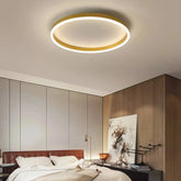 Plafón circular de techo minimalista LED con luz suave para dormitorio