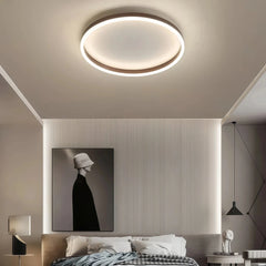 Plafón circular de techo minimalista LED con luz suave para dormitorio