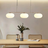 Lámpara colgante de tres luces LED regulable de vidrio moderno para comedor